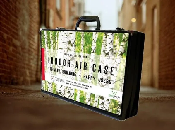FeelPlace portable IAQ test case with wireless indoor air quality sensors
